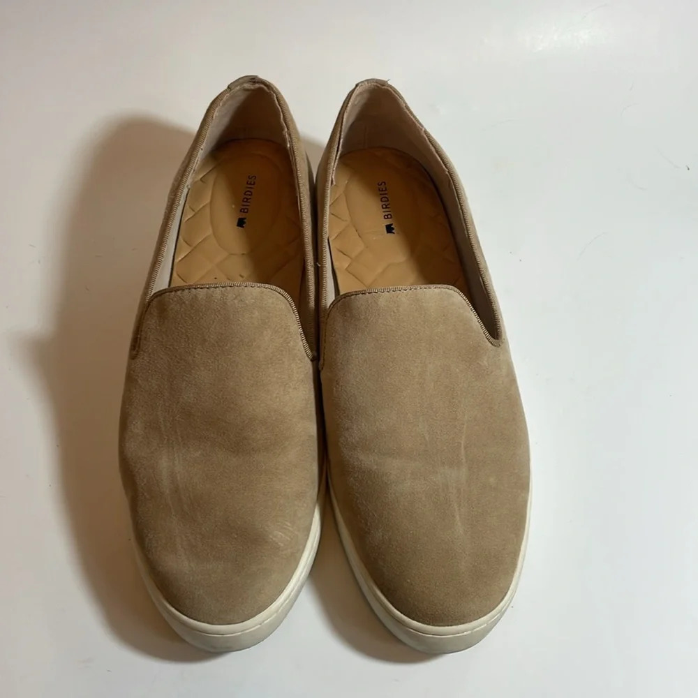 Birdies suede leather khaki loafers size 9